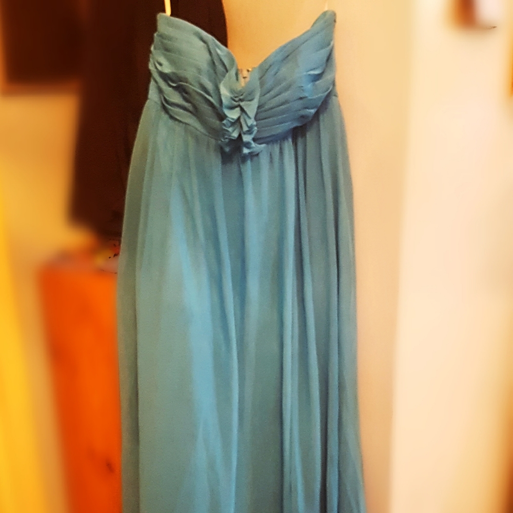 Simple Blue Evening Gown